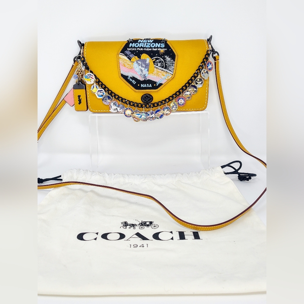 Custom Coach Dinky X NASA. One-of-a-Kind/ Upcycled. Yellow - Picture 8 of 16